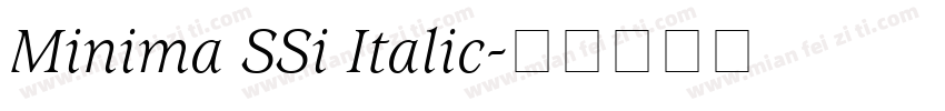 Minima SSi Italic字体转换
